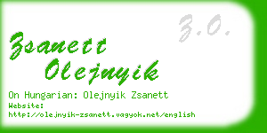 zsanett olejnyik business card